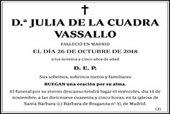 Julia de la Cuadra Vassallo